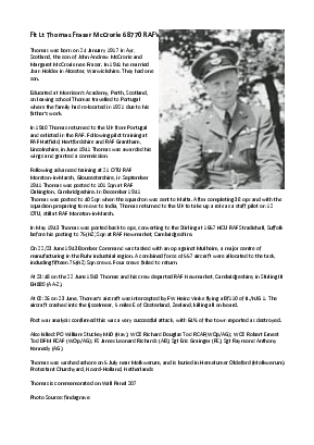 A preview of a PDF biography for McCrorie, Thomas Fraser